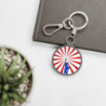 Statue of Liberty 4th of July themed Flag Day Keyring Tag