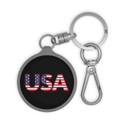 US Flag 4th of July themed Flag Day Keyring Tag