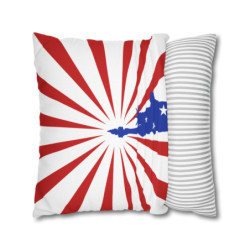 Statue of Liberty 4th of July themed Flag Day Spun Polyester Square Pillow Case