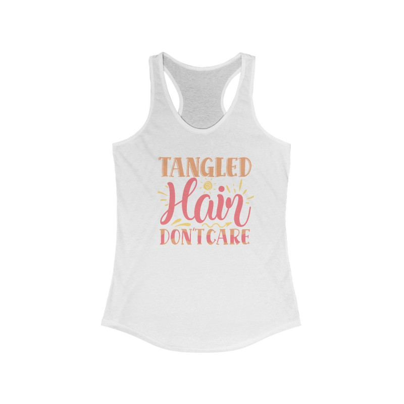 Tangled Hair Don't Care Women's Ideal Racerback Tank