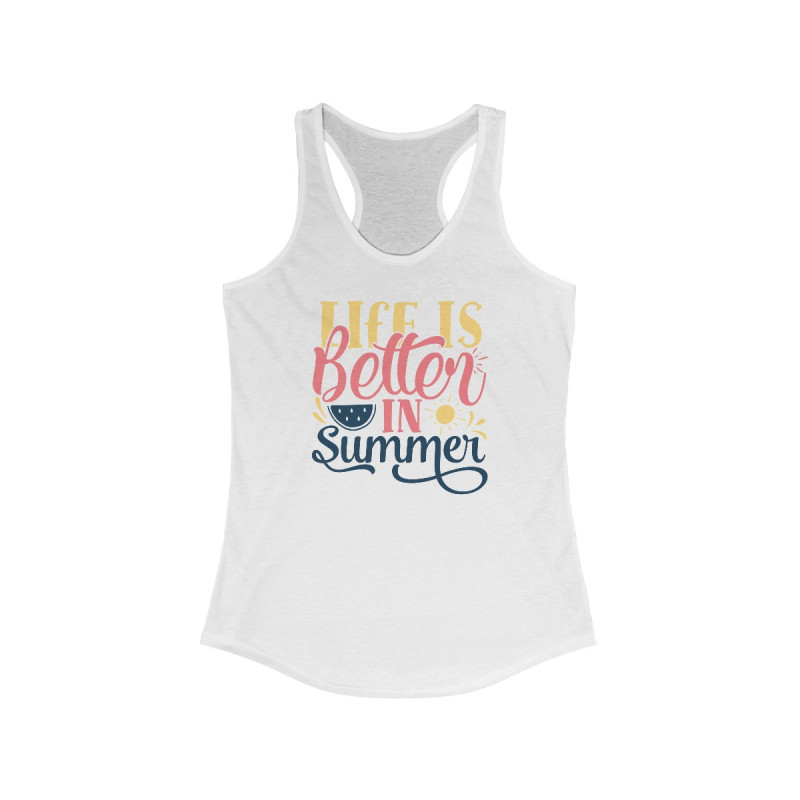 Life is better in summer Women's Ideal Racerback Tank