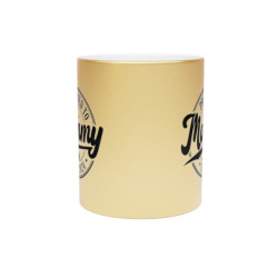 Promoted to Mommy Est. 2024 Metallic Mug (Silver\Gold)